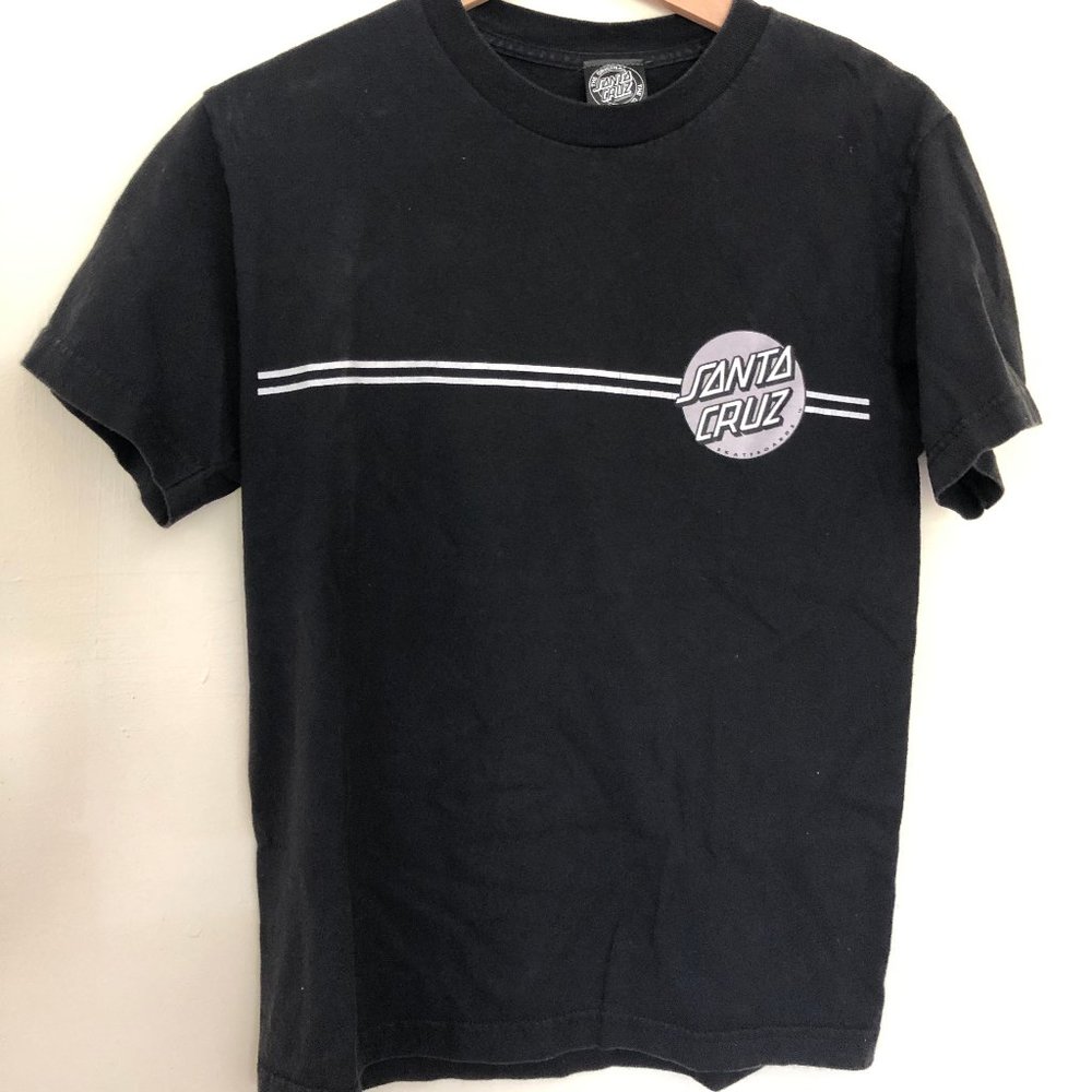 Santa Cruz Classic Skate Tee in Black & Grey